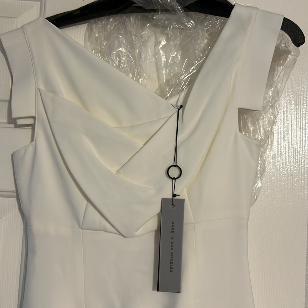 BLACK HALO White mini Jackie O' dress 2 - Picture 2 of 4